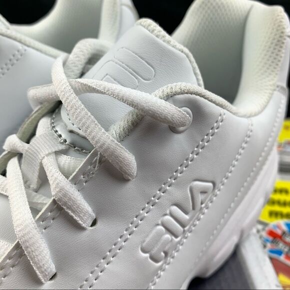 Fila Fulcrum All White Runners Size 10 Mens - Picture 8 of 11